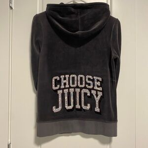 Juicy Couture Charcoal Women’s Hoodie with Jewels- Medium
